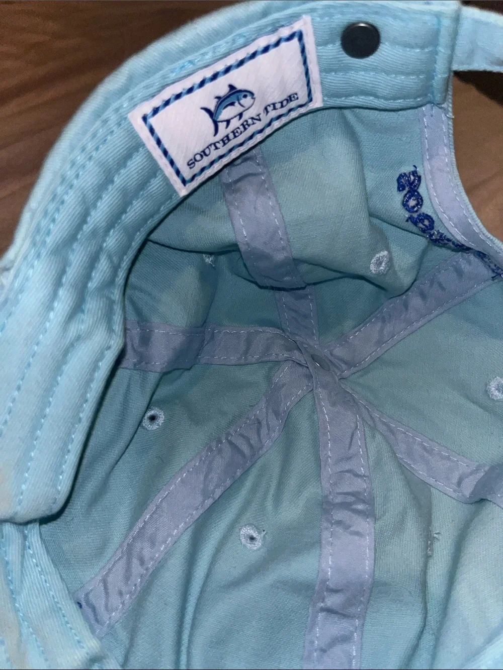 Southern Tide Light Blue Embroidered Fish Cap